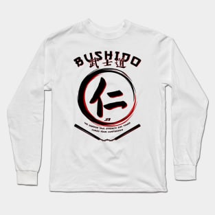 Seven Virtues of BUSHIDO - JIN - Martial Arts Kung-Fu Long Sleeve T-Shirt